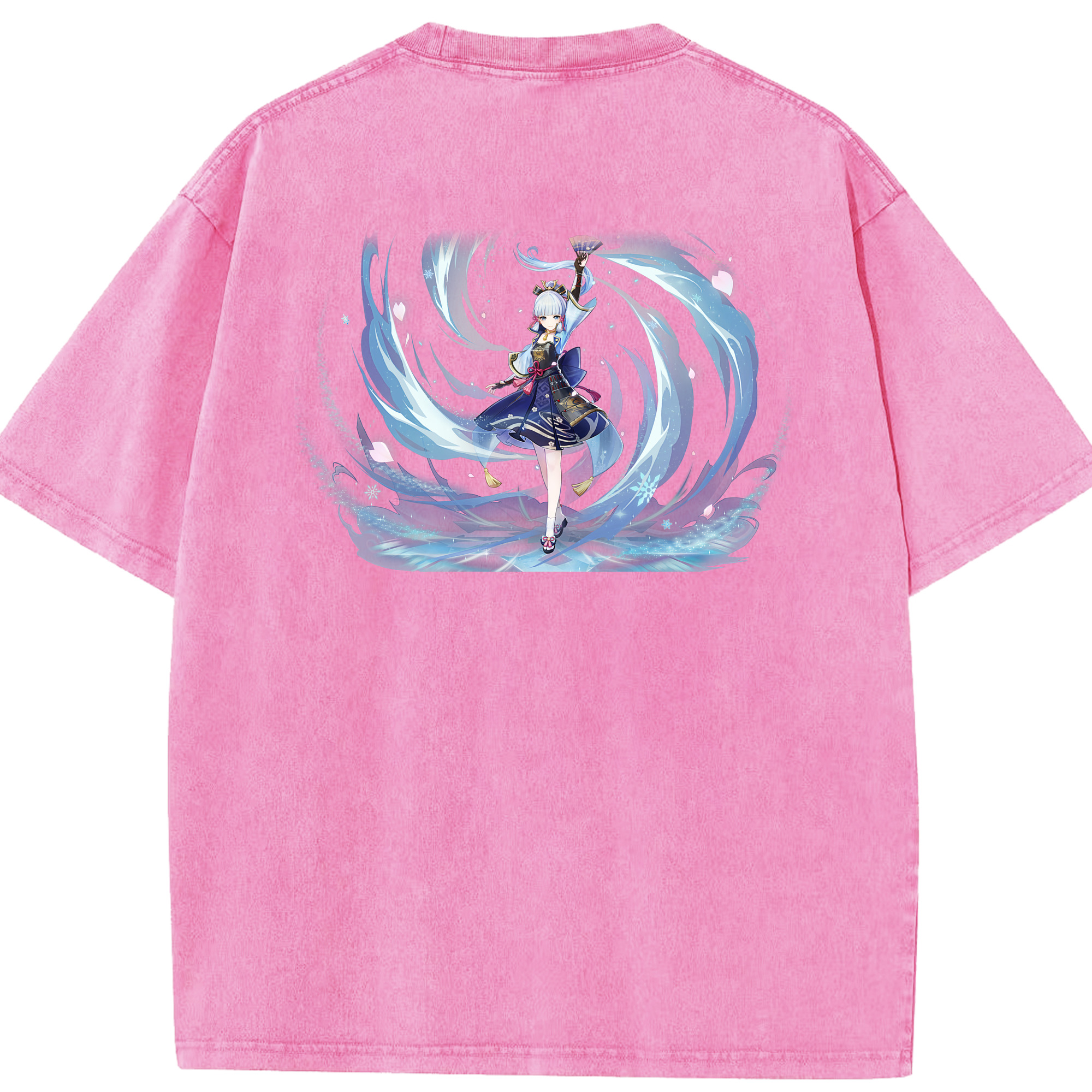 げんし神 神里綾華 神宮寺レン genshin Kamimiya Ren 綿100% ヴィンテージ風 半袖Tシャツ（背面プリント）